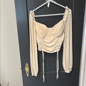 Fashion Nova Beige Ruched Women's Top